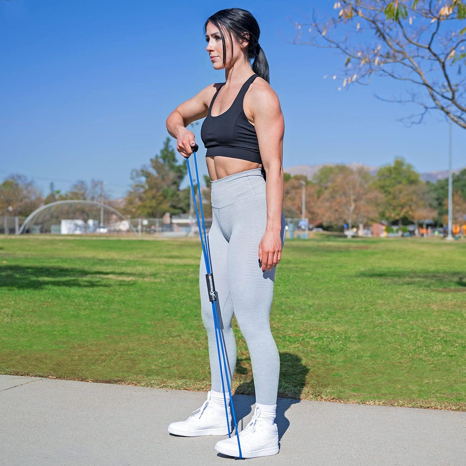 image:imageProsourceFit Toner Resistance Band 1520 lb Figure 8 Heavy Duty Workout Tube for Upper amp Lower Body Exercise