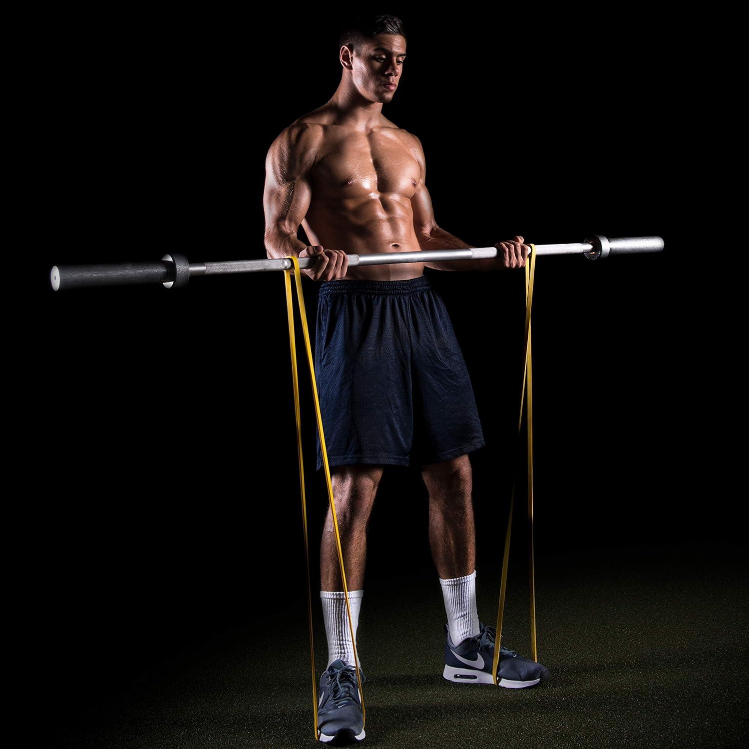 image:imageProsourceFit Xfit Power Resistance Bands Heavy Duty 41 Long for CrossTraining Assisted PullUps Powerlifting Mobility Full Body Workouts and StretchingYellow 10 to 35lbs