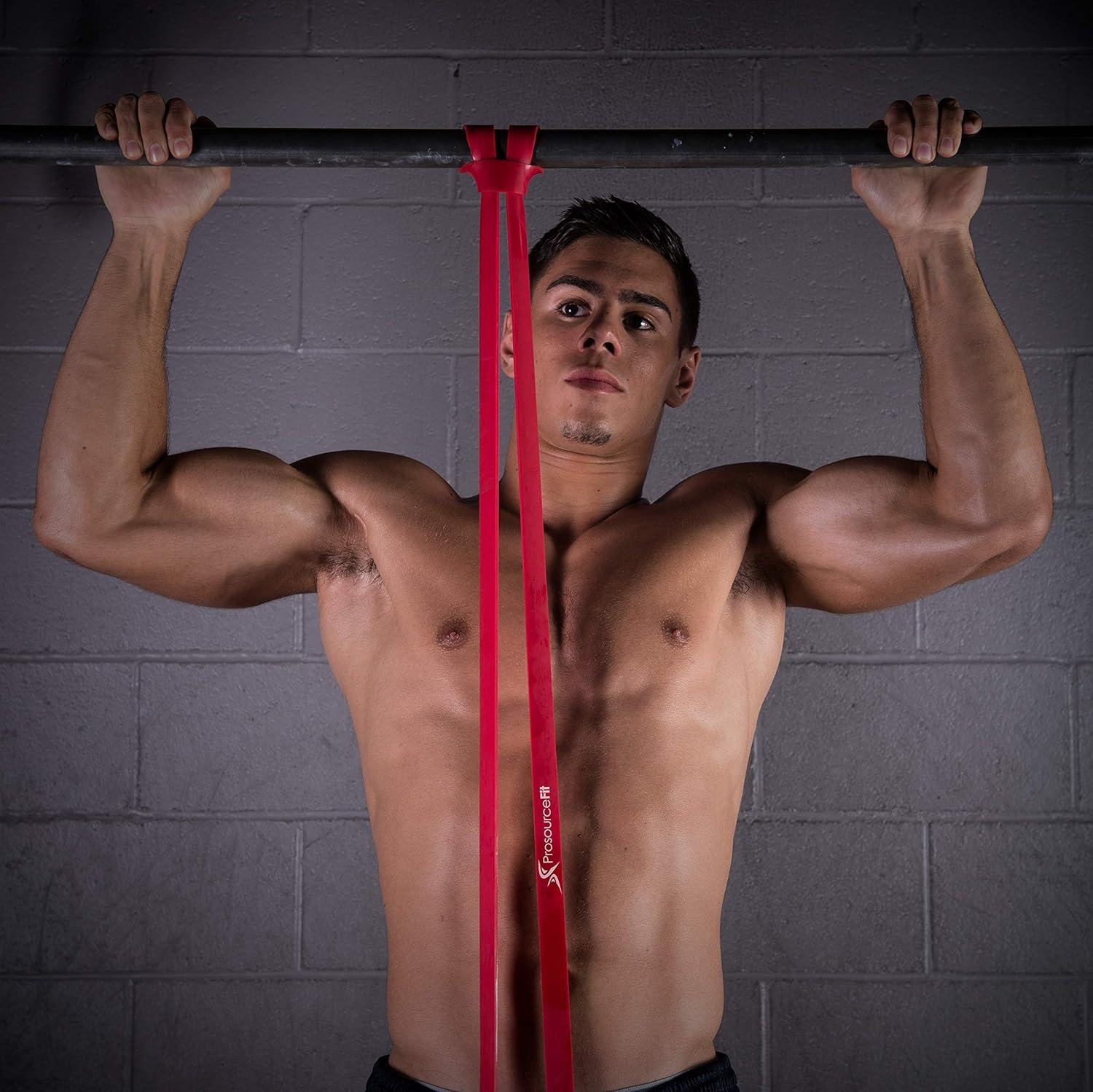 image:imageProsourceFit Xfit Power Resistance Bands Heavy Duty 41 Long for CrossTraining Assisted PullUps Powerlifting Mobility Full Body Workouts and StretchingGreen 30 to 50 lbs