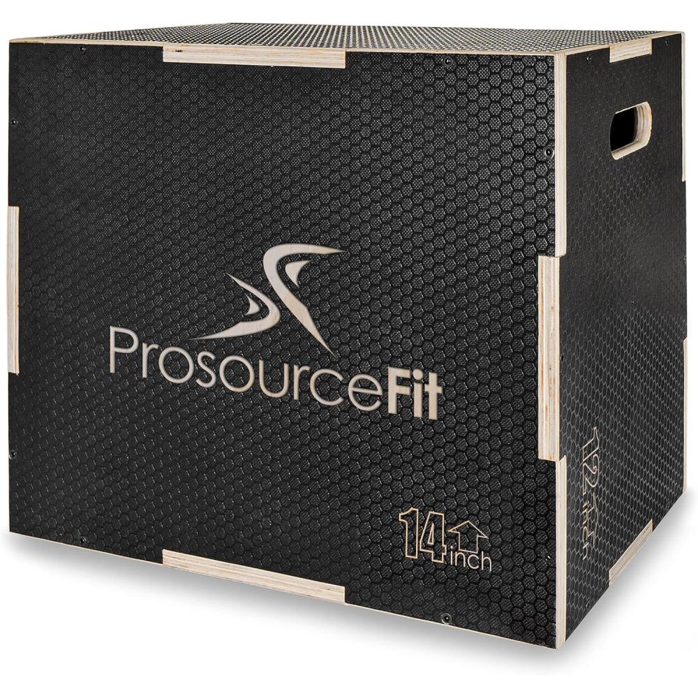 image:imageProsourceFit 3in1 Wood Plyometric Jump Box For Cross Conditioning Agility Vertical Jump Training amp Plyo WorkoutsTextured Grid Surface