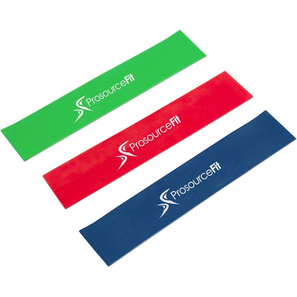 image:imageProsourceFit Fabric Loop Resistance Bands Set with AntiSlip Grip Mini Workout Bands for Fitness Training to Tone Legs Glutes and BootyMulticolor