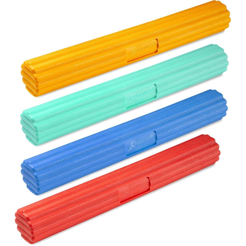 image:imageProsourceFit Flex and Twist Bars Sets and Singles Resistance Bars for Occupational Therapy Tennis Elbow Treatment and Wrist Strengthening 12in Long Compact Rubber Therapy Tool4 Pack