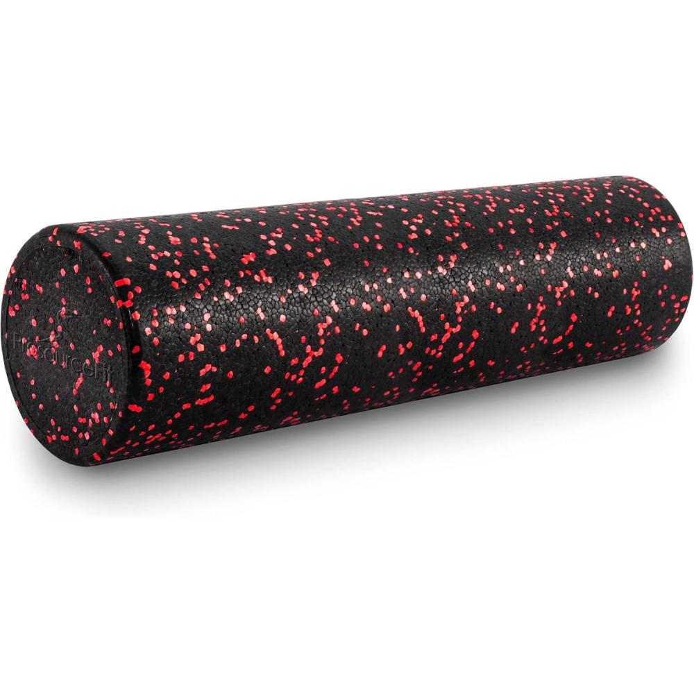image:imageProsourceFit High Density Foam Rollers Long Firm Full Body Athletic Massage Tool for Back Stretching Yoga Pilates Post Workout Muscle RecuperationBlackRed