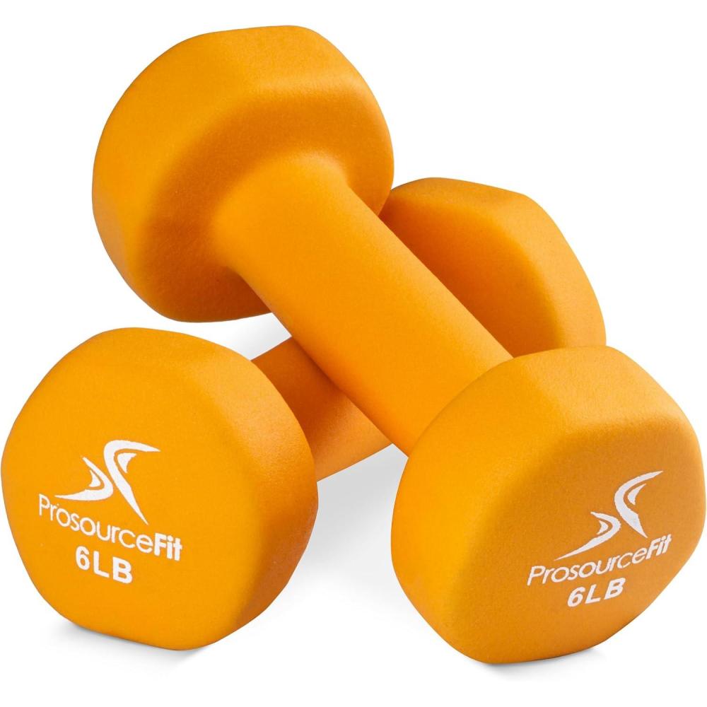 image:imageProsourceFit Neoprene Dumbbell Coated for NonSlip Grip 6 lb