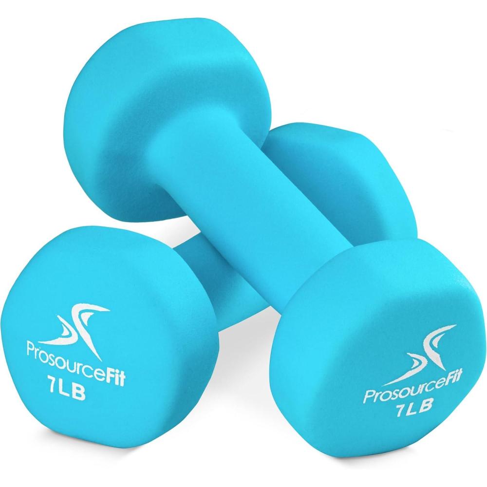 image:imageProsourceFit Neoprene Dumbbell Coated for NonSlip Grip 7 lb