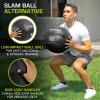 ProSource Soft Medicine Balls for CrossFit Wall Ball and Full Body Dynamic Exercises, Color-Coded Weights: 6, 8, 10, 14, 20, 25 lb.(Black 20 LB)