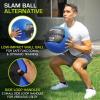 ProSource Soft Medicine Balls for CrossFit Wall Ball and Full Body Dynamic Exercises, Color-Coded Weights: 6, 8, 10, 14, 20, 25 lb.(Blue 14 LB)