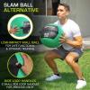 ProSource Soft Medicine Balls for CrossFit Wall Ball and Full Body Dynamic Exercises, Color-Coded Weights: 6, 8, 10, 14, 20, 25 lb.(Green 10 LB)