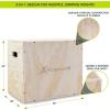 ProsourceFit 3-in-1 Wood Plyometric Jump Box For Cross Conditioning, Agility, Vertical Jump Training & Plyo Workouts(Smooth Sanded Finish)
