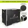 ProsourceFit 3-in-1 Wood Plyometric Jump Box For Cross Conditioning, Agility, Vertical Jump Training & Plyo Workouts(Textured Grid Surface)