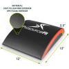 ProsourceFit Abdominal AB Mat 15” x 12” High Density Core Trainer(Black/Red)