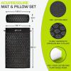 ProsourceFit Acupressure Mat and Pillow Set for Back/Neck Pain Relief and Muscle Relaxation(Black/Black)