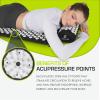 ProsourceFit Acupressure Mat and Pillow Set for Back/Neck Pain Relief and Muscle Relaxation(Black/White)