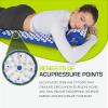 ProsourceFit Acupressure Mat and Pillow Set for Back/Neck Pain Relief and Muscle Relaxation(Blue/White)