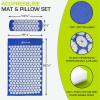 ProsourceFit Acupressure Mat and Pillow Set for Back/Neck Pain Relief and Muscle Relaxation(Blue/White)