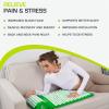 ProsourceFit Acupressure Mat and Pillow Set for Back/Neck Pain Relief and Muscle Relaxation(Green/White)