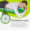 ProsourceFit Acupressure Mat and Pillow Set for Back/Neck Pain Relief and Muscle Relaxation(Green/White)
