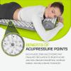 ProsourceFit Acupressure Mat and Pillow Set for Back/Neck Pain Relief and Muscle Relaxation(Grey/White)