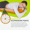 ProsourceFit Acupressure Mat and Pillow Set for Back/Neck Pain Relief and Muscle Relaxation(Orange/White)