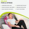 ProsourceFit Acupressure Mat and Pillow Set for Back/Neck Pain Relief and Muscle Relaxation(Pink/White)