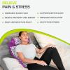 ProsourceFit Acupressure Mat and Pillow Set for Back/Neck Pain Relief and Muscle Relaxation(Purpule/White)
