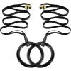 ProsourceFit Fitness Gymnastics Rings with Straps for Total Body Conditioning at Home(Black – Lexan)