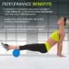 ProsourceFit Flex Foam Rollers & Half-Round Foam Rollers 12” & 36” for Muscle Massage, Physical Therapy, Core & Balance Exercises Stabilization, Pilates(Blue 12″x6″)