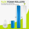 ProsourceFit Flex Foam Rollers & Half-Round Foam Rollers 12” & 36” for Muscle Massage, Physical Therapy, Core & Balance Exercises Stabilization, Pilates(White 36″x6″)