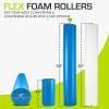 ProsourceFit Flex Foam Rollers & Half-Round Foam Rollers 12” & 36” for Muscle Massage, Physical Therapy, Core & Balance Exercises Stabilization, Pilates(Blue 36″x6″)