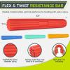 ProsourceFit Flex and Twist Bars Sets and Singles, Resistance Bars for Occupational Therapy, Tennis Elbow Treatment, and Wrist Strengthening, 12-in Long Compact Rubber Therapy Tool(4 Pack)