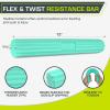 ProsourceFit Flex and Twist Bars Sets and Singles, Resistance Bars for Occupational Therapy, Tennis Elbow Treatment, and Wrist Strengthening, 12-in Long Compact Rubber Therapy Tool(10 LB)