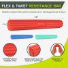 ProsourceFit Flex and Twist Bars Sets and Singles, Resistance Bars for Occupational Therapy, Tennis Elbow Treatment, and Wrist Strengthening, 12-in Long Compact Rubber Therapy Tool(3 Pack)
