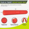 ProsourceFit Flex and Twist Bars Sets and Singles, Resistance Bars for Occupational Therapy, Tennis Elbow Treatment, and Wrist Strengthening, 12-in Long Compact Rubber Therapy Tool(20 LB)