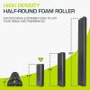 ProsourceFit High Density Foam Rollers – inches long. Firm Full Body Athletic Massager for Back Stretching, Yoga, Pilates, Post Workout Trigger Point Release(Black – 12″ X 3″)