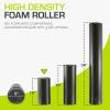 ProsourceFit High Density Foam Rollers Long, Firm Full Body Athletic Massage Tool for Back Stretching, Yoga, Pilates, Post Workout Muscle Recuperation(Black)