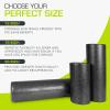 ProsourceFit High Density Foam Rollers Long, Firm Full Body Athletic Massage Tool for Back Stretching, Yoga, Pilates, Post Workout Muscle Recuperation(Black)