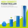 ProsourceFit High Density Foam Rollers Long, Firm Full Body Athletic Massage Tool for Back Stretching, Yoga, Pilates, Post Workout Muscle Recuperation(Blue)