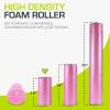 ProsourceFit High Density Foam Rollers Long, Firm Full Body Athletic Massage Tool for Back Stretching, Yoga, Pilates, Post Workout Muscle Recuperation(Pink)