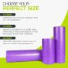 ProsourceFit High Density Foam Rollers Long, Firm Full Body Athletic Massage Tool for Back Stretching, Yoga, Pilates, Post Workout Muscle Recuperation(Purple)