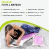 ProsourceFit Ki Acupressure Mat and Pillow Set with 100% Natural Linen and Coconut Fiber Filling; Spike Mat for Back and Neck Pain Relief, Muscle Relaxation, and Stress Relief, Cherry Blossom(Natural Purpule)