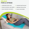 ProsourceFit Ki Acupressure Mat and Pillow Set with 100% Natural Linen for Back/Neck Pain Relief and Muscle Relaxation(Bahama Blue)