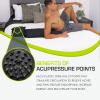 ProsourceFit Ki Acupressure Mat and Pillow Set with 100% Natural Linen for Back/Neck Pain Relief and Muscle Relaxation(Black Pearl)