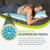 ProsourceFit Ki Acupressure Mat and Pillow Set with 100% Natural Linen for Back/Neck Pain Relief and Muscle Relaxation(Natural Aqua)
