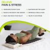 ProsourceFit Ki Acupressure Mat and Pillow Set with 100% Natural Linen for Back/Neck Pain Relief and Muscle Relaxation(Onyx Gold)