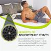 ProsourceFit Ki Acupressure Mat and Pillow Set with 100% Natural Linen for Back/Neck Pain Relief and Muscle Relaxation(Onyx Gold)