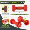 ProsourceFit Neoprene Dumbbell Coated for Non-Slip Grip, 3 lb