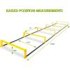 ProsourceFit Raised Speed & Agility Ladder with 6 Collapsible Hurdles for Footwork, Football & Soccer Elevated Training Workout Equipment