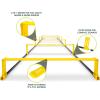 ProsourceFit Raised Speed & Agility Ladder with 6 Collapsible Hurdles for Footwork, Football & Soccer Elevated Training Workout Equipment