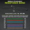 ProsourceFit Single Stackable Resistance Bands with Door Anchor and Exercise Guide, 8-12 LB, Heavy Duty Fitness Tube for Full-Body Exercises and Home Workouts(Black 16 LB to 20 LB Resistance Level)