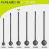 ProsourceFit Steel Macebell, Heavy Duty Steel Mace, Workout Mace with Non-Slip Grip for Gada, Strength and Core Training(Black – 15 LB)